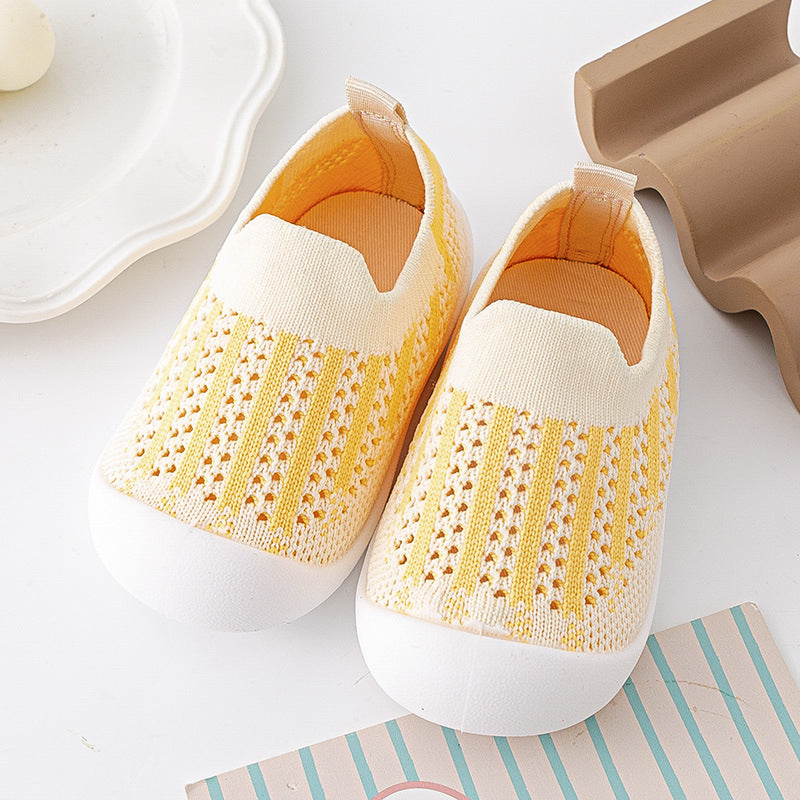 Baby Toddler Shoes Soft Bottom Summer New Children's Shoes Ultra-Light Handsome Deodorant Baby Indoor Non-Slip Shoes And Socks