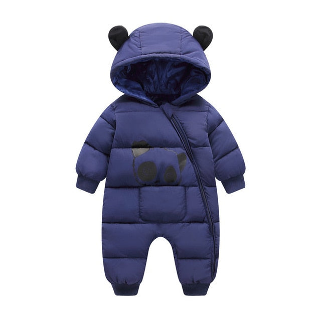 Baby Boy Girl Clothes New Born Winter Hooded Rompers Thick Cotton Outfit Newborn Jumpsuit Children Costume Toddler Romper
