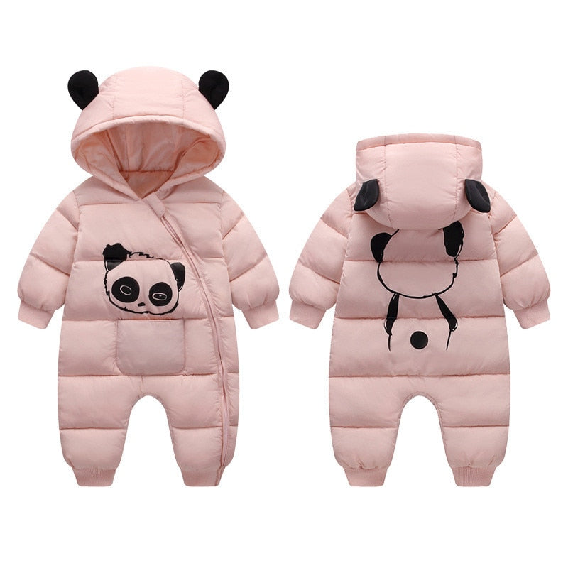 Baby Boy Girl Clothes New Born Winter Hooded Rompers Thick Cotton Outfit Newborn Jumpsuit Children Costume Toddler Romper