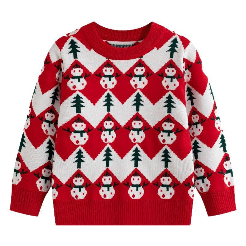 Children's Christmas baby base cartoon pullover sweater