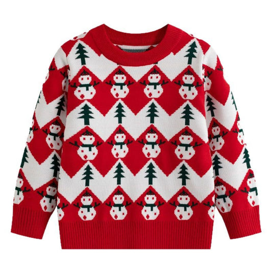 Children's Christmas baby base cartoon pullover sweater