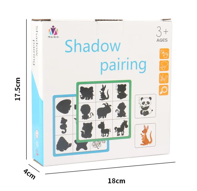 Early education Montessori teaching aids shadow matching games mental training cognitive puzzles wooden toys