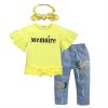 Children Sets for Girls – 3pcs Outfit with T-Shirt, Pants & Headband