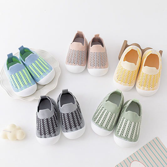 Baby Toddler Shoes Soft Bottom Summer New Children's Shoes Ultra-Light Handsome Deodorant Baby Indoor Non-Slip Shoes And Socks