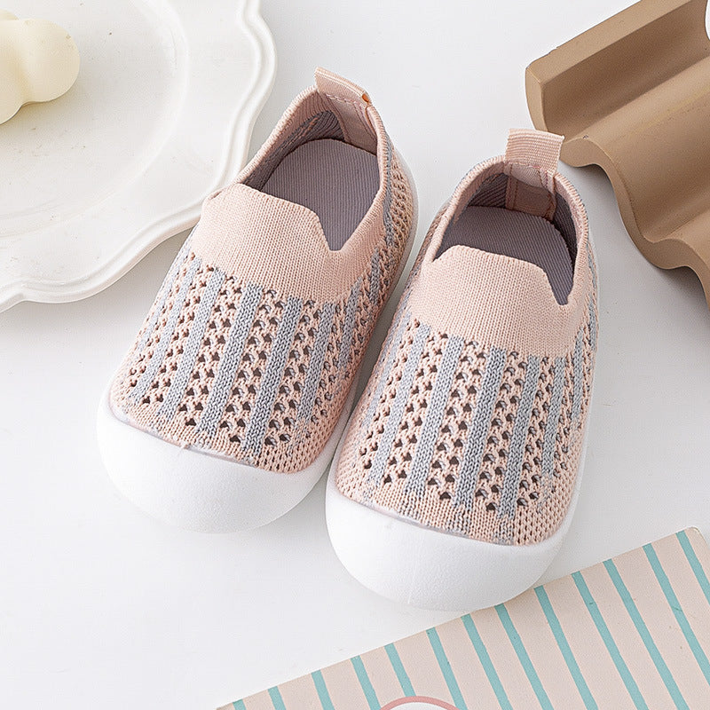Baby Toddler Shoes Soft Bottom Summer New Children's Shoes Ultra-Light Handsome Deodorant Baby Indoor Non-Slip Shoes And Socks