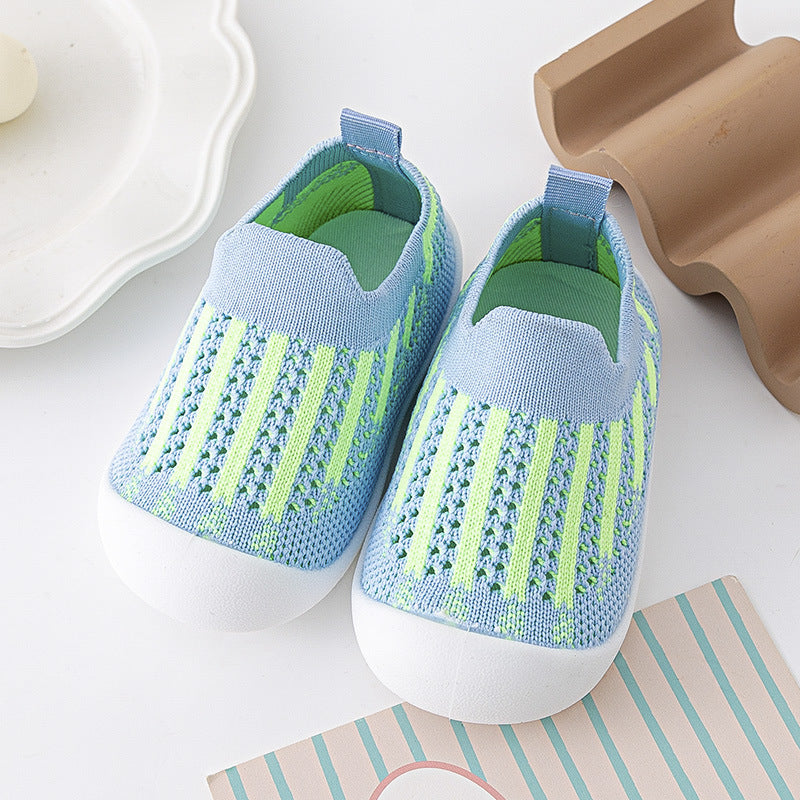 Baby Toddler Shoes Soft Bottom Summer New Children's Shoes Ultra-Light Handsome Deodorant Baby Indoor Non-Slip Shoes And Socks