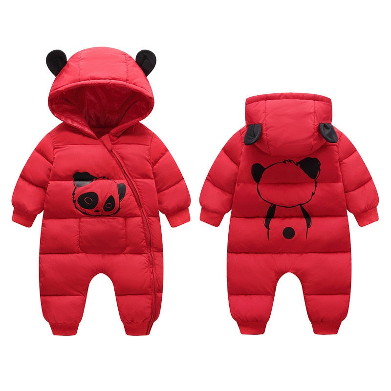 Baby Boy Girl Clothes New Born Winter Hooded Rompers Thick Cotton Outfit Newborn Jumpsuit Children Costume Toddler Romper