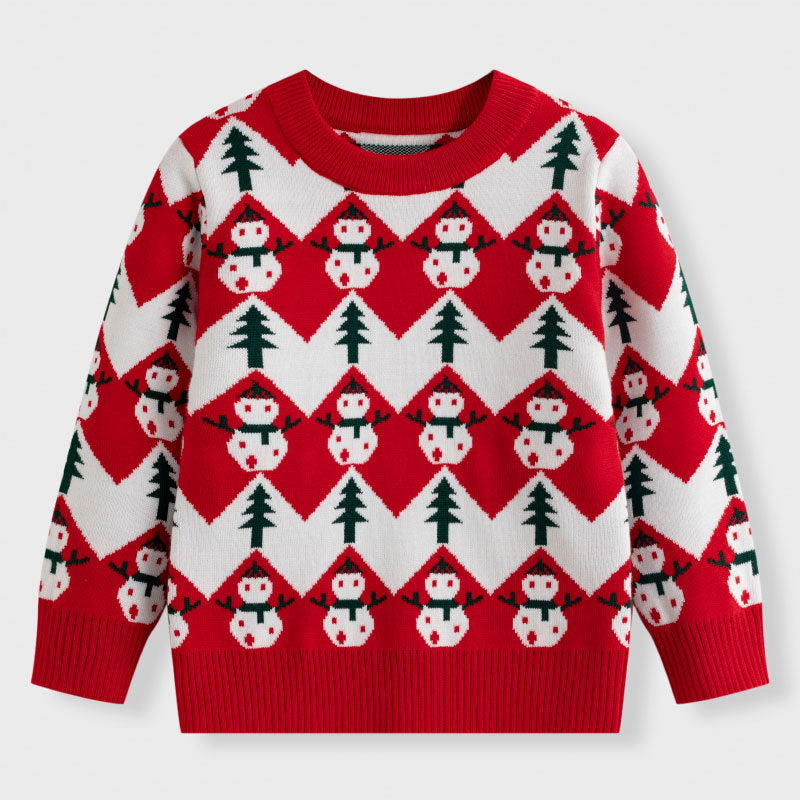 Children's Christmas baby base cartoon pullover sweater