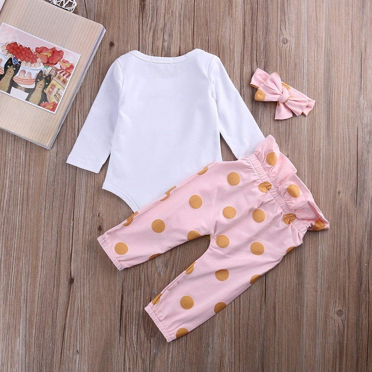 Infant Newborn Baby Girls HELLO WORLD Romper Tops+Pants Clothes Outfit Sets