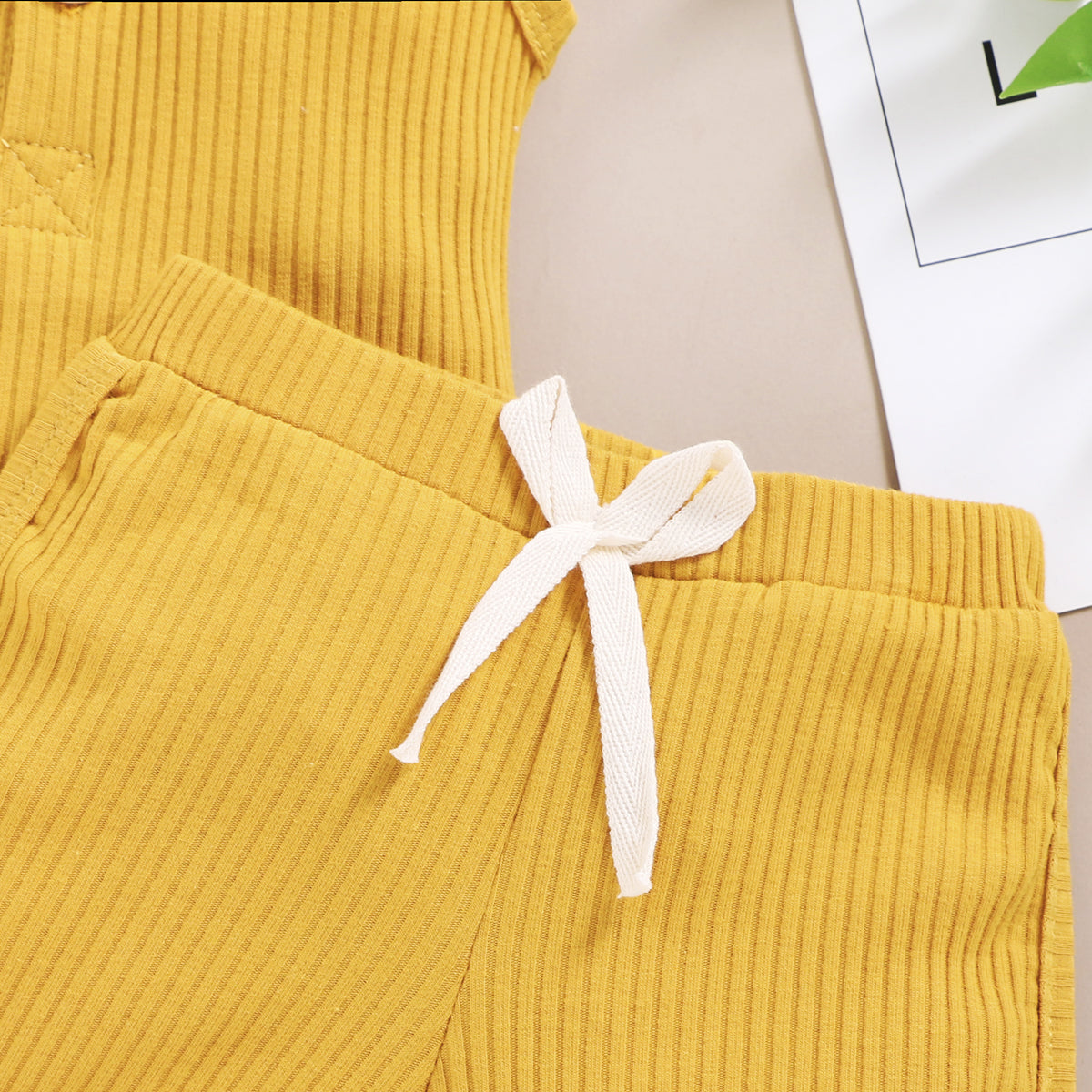 Baby Clothes Set Toddler Boys Girls Solid Sleeveless Button Vest Tops+shorts Outfits Set roupa bebes menina newborn clothes