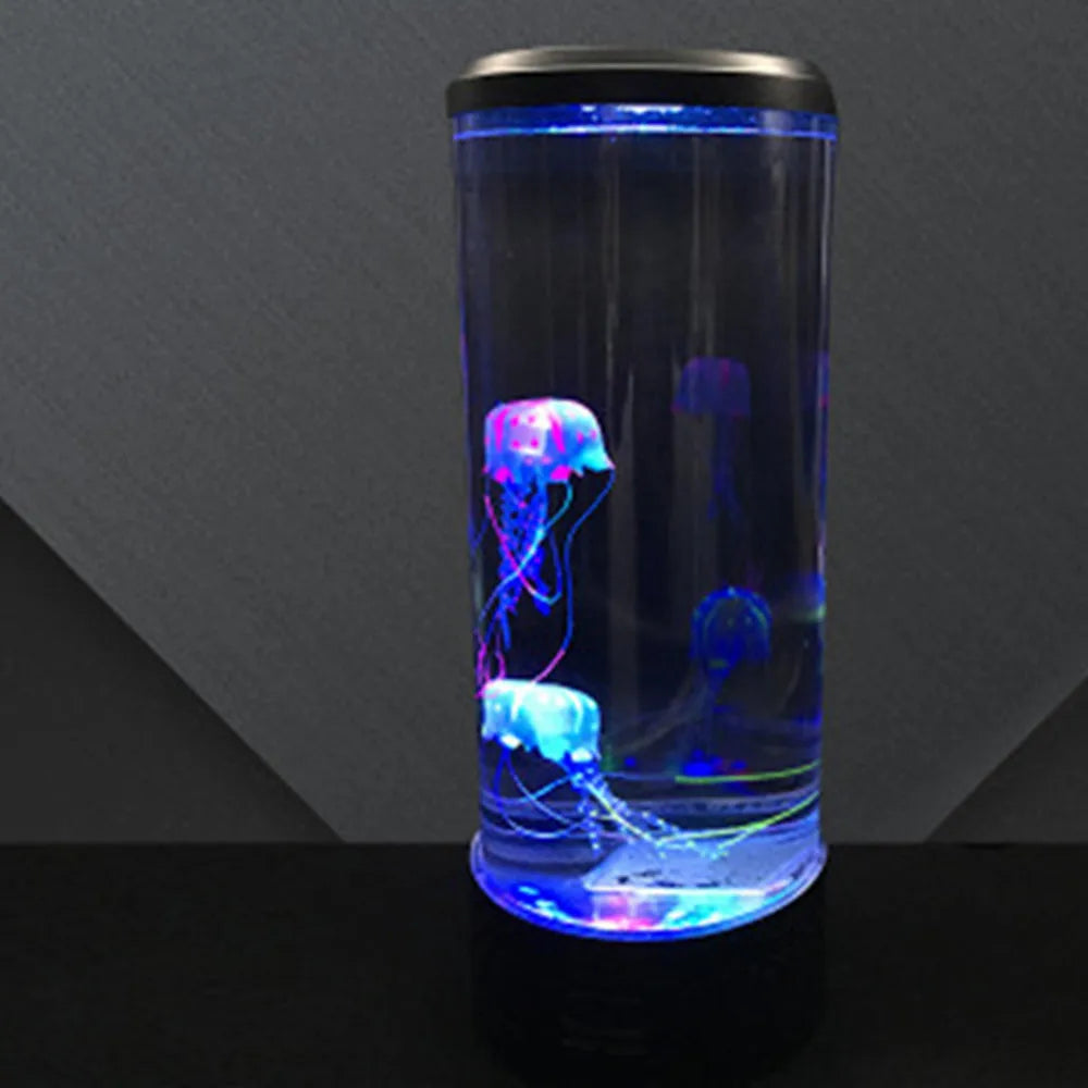 USB Power Jellyfish Mood Desk Bedside Lamp Fantasy Aquarium Hypnotic Color Changing Kids LED Night Light Home Decor