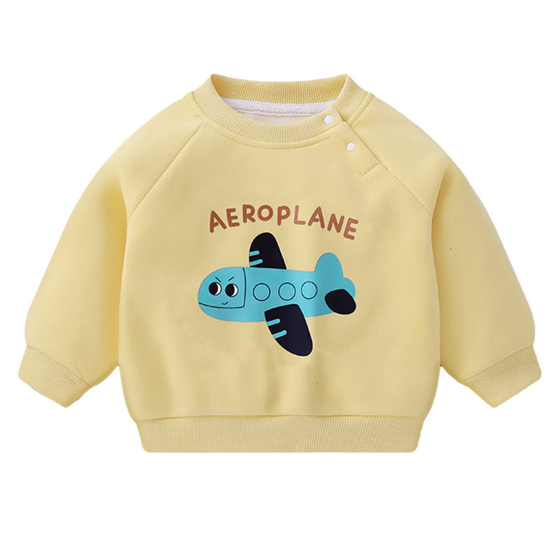 Cartoon Duck Fleece Sweatshirt for Kids